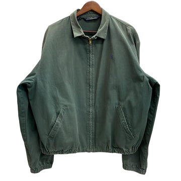 【曜日割引対象外】 ラルフローレン  RALPH LAUREN 80's 90's POLO by Ralph Lauren スイングトップ スポーツジャケット USA製 ジャケット グリーン XLサイズ 201MT-4882 VB