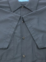 シンタス CiNTAS ワークシャツ 半袖 シャツ 刺繍 MOON EQUIPPED 紺 104583-020 半袖シャツ ロゴ ネイビー Lサイズ 104MT-129