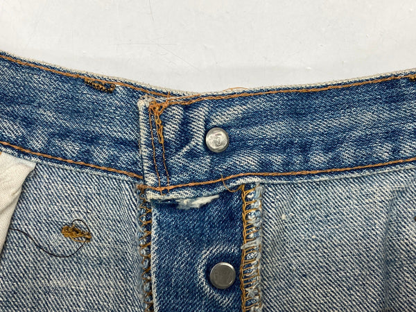 リーバイス Levi's 66前期 70's 70年代 Vintage ヴィンテージ ジーンズ デニムパンツ ボタン裏6 赤耳 青 無地 デニム ブルー サイズ不明 104MB-115