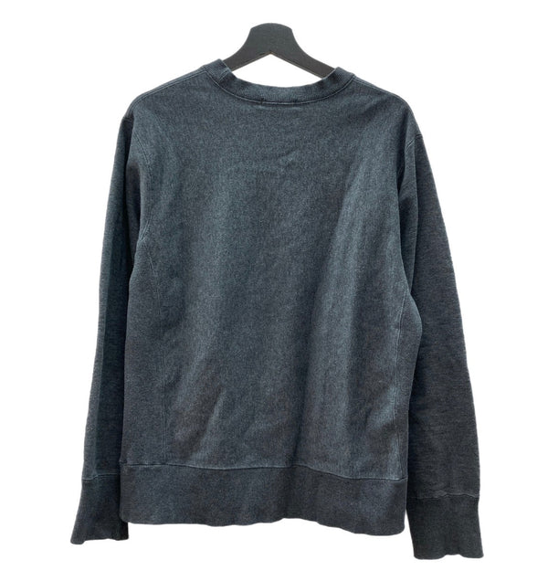 ヨウジヤマモト Yohji Yamamoto Y's for men 茶タグ YFM レタリング 前Ｖ はめ込みＶ ガゼット サイドリブ カレッジ トレーナー 灰色 サイズ3 スウェット ロゴ グレー 104MT-2186