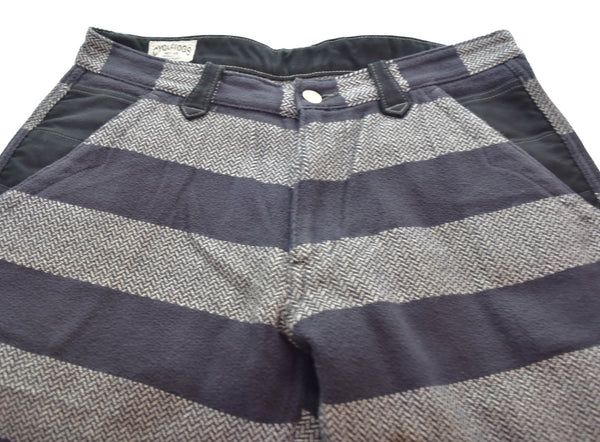 ウエストライド WESTRIDE ヘリンボーン ボーダー柄 パンツ ボトムスその他 ブラック 34 103MB-662