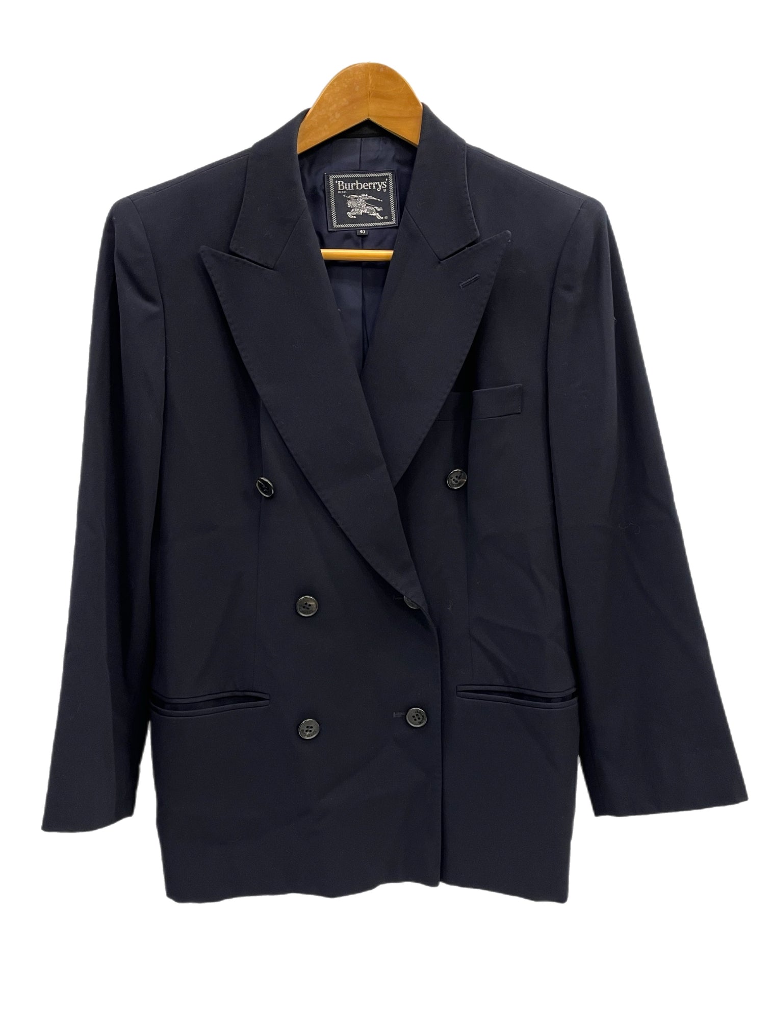 バーバリー Burberry Burberrys ダブルテーラードジャケット 濃紺