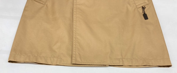コーチ COACH トレンチコート TRENCHCOAT ライトアウター ダブル ミモレ丈 スリット BROWN 茶色 F33778 コート 無地 ブラウン XSサイズ 104LT-256