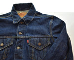 リーバイス Levi's 70's 4th 70505 0217 ケアタグ 付き スモールe small e 濃紺 DENIM TRUCKER JACKET デニム トラッカー ジャケット 44 ジャケット ブルー 103MT-3204