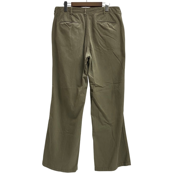 【曜日割引対象外】 ザリアルマッコイズ THE REAL McCOY'S Trousers Work Pants ヘリンボーンツイル ボトムスその他 カーキ W32 L35サイズ 201MB-983 VB
