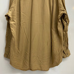 【曜日割引対象外】 ラルフローレン RALPH LAUREN レーヨン サファリシャツ エポレット 無地 長袖シャツ ベージュ Lサイズ 201MT-4363 VB