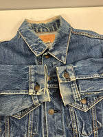 リーバイス Levi's 70's 70年代 71205 BIGE ロング丈 ボタン裏524刻印 ケアタグ デニムジャケット Gジャン 4th トラッカージャケット VINTAGE ヴィンテージ MADE IN USA アメリカ製 ジャケット ブルー 101MT-5397