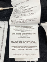 オフホワイト OFF-WHITE Spray Print zip Hoodie スプレー ロゴ プリント ジップアップ フーディ 黒 OMBE001S21FLE002 パーカ ロゴ ブラック Sサイズ 104MT-2231