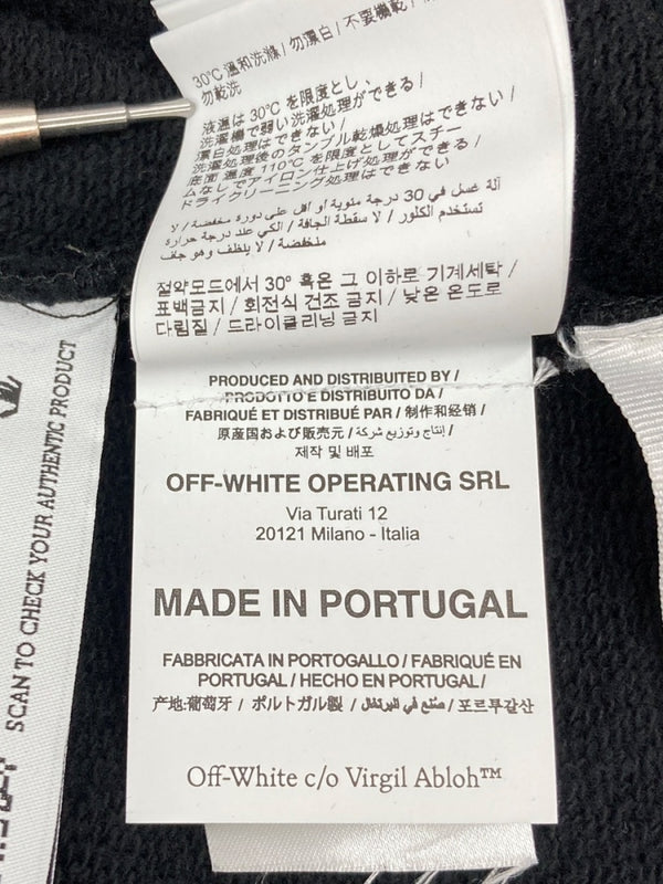 オフホワイト OFF-WHITE Spray Print zip Hoodie スプレー ロゴ プリント ジップアップ フーディ 黒 OMBE001S21FLE002 パーカ ロゴ ブラック Sサイズ 104MT-2231