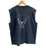 ハーレーダビッドソン Harley-Davidson 00's MORTERCYCLE イーグル モーターサイクル バイク バーアンドシールドロゴ 両面 プリント XL ノースリーブ ブルー LLサイズ 101MT-4537