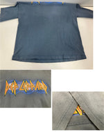 バンド band 90s 90's GIANT デフレパード Def Leppard 1999 EUPHORIA TOUR ツアーT - Tシャツ ブルー フリーサイズ 101MT-3508