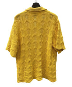 カサブランカ Casablanca Crochet Polo Shirt クロケット ポロ シャツ ニット黄 CASABLANCA22SS-8 半袖シャツ ロゴ イエロー Mサイズ 104MT-1771