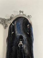 メゾン マルジェラ MAISON MARGIELA tabi ソールバッグ がま口 レザーバッグ 黒×シルバー バッグ レディースバッグ ショルダーバッグ・メッセンジャーバッグ ブラック 101bag-206