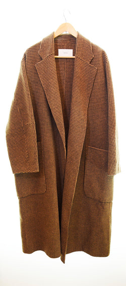 トゥデイフル TODAYFUL  Over Check Coat ロングコート 茶 12020014 コート ブラウン 38 103LT-59