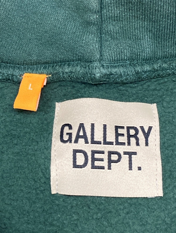 ギャラリーデプト GALLERY DEPT CENTER LOGO PULL OVER HOODIE センター ロゴ プルオーバー フーディ パーカー 緑 パーカ ロゴ グリーン Lサイズ 104MT-1276
