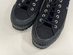 ヨウジヤマモト プールオム Yohjiyamamoto Pour Homme C/CANVAS B LOW TOP SNEAKER 2023SS コットンキャンバス ローカット タンクソール 厚底 メンズ靴 スニーカー ブラック SIZE 3 26.5cm 101sh-2034