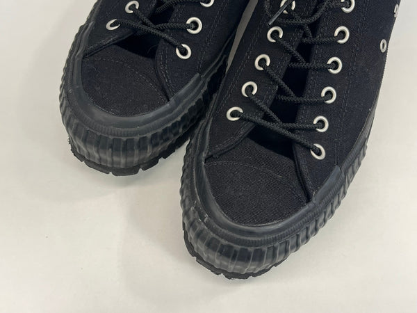 ヨウジヤマモト プールオム Yohjiyamamoto Pour Homme C/CANVAS B LOW TOP SNEAKER 2023SS コットンキャンバス ローカット タンクソール 厚底 メンズ靴 スニーカー ブラック SIZE 3 26.5cm 101sh-2034
