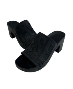 ディーゼル DIESEL ロゴ ラバー ヒールサンダル 黒 レディース靴 サンダル その他 ブラック サイズ38 101sh-2395