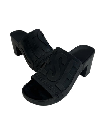 ディーゼル DIESEL ロゴ ラバー ヒールサンダル 黒 レディース靴 サンダル その他 ブラック サイズ38 101sh-2395
