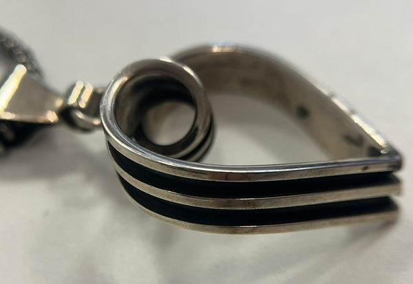 トムホーク TOM HAWK 2 line heart pendant ツーライン ハート ペンダント ナバホパールチェーン ナバホビーズチェーン メンズジュエリー・アクセサリー インディアンジュエリー ネックレス・ペンダント シルバー 101goods-185