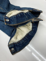 リーバイス Levi's 80s BOA DENIM JACKET ボア デニム ジャケット Gジャン ボタン ヴィンテージ USA製 アウター インディゴ 青 70608 34R ジャケット ロゴ ブルー 104MT-2147