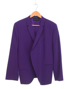 コムデギャルソン COMME des GARCONS 90s 91AW 1B Tailored Jacket 90's テーラードジャケット ボタンレス GJ-05007M ジャケット パープル Mサイズ 103MT-3254