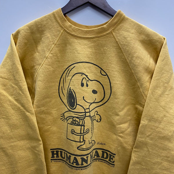 【曜日割引対象外】　ヒューマンメイド HUMAN MADE PEANUTS Sweatshirt スウェット 黄色 Sサイズ 201MT-3459 VB