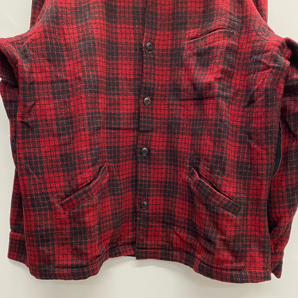 【曜日割引対象外】 リーバイス Levi's 30's~50's Wool Jacket チェック ジャケット レッド 42サイズ 201MT-3487 VB