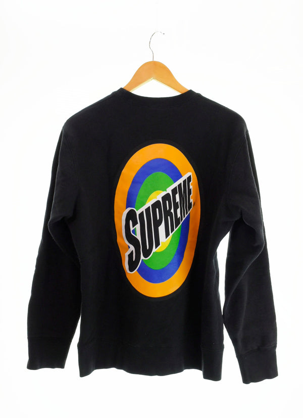 シュプリーム SUPREME 16SS Spin Logo Crewneck スピン ロゴクルーネック スウェット トレーナー 黒 スウェット ブラック Mサイズ 103MT-1312