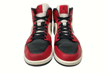 ナイキ NIKE 19年製 AIR JORDAN 1 MID CHICAGO BLACK TOE エアジョーダン ミッド シカゴ ブラック トゥ AJ1 白 赤 黒 554724-069 メンズ靴 スニーカー レッド 28cm 104-shoes554