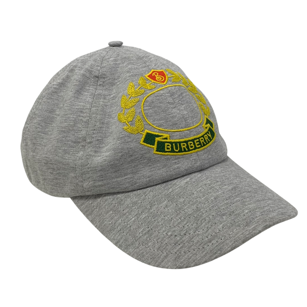 【中古】バーバリー Burberry 刺繍ベースボールキャップ 8060979 帽子 メンズ帽子 キャップ グレー Lサイズ 201goods-758