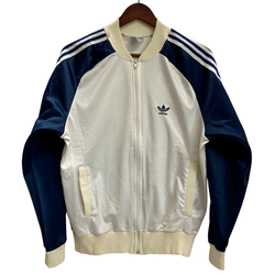 【曜日割引対象外】 アディダス adidas 70's 80's ATP トラックジャケット USA製 ジャージ ホワイト Mサイズ 201MT-4842 VB