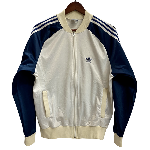 【曜日割引対象外】 アディダス adidas 70's 80's ATP トラックジャケット USA製 ジャージ ホワイト Mサイズ 201MT-4842 VB