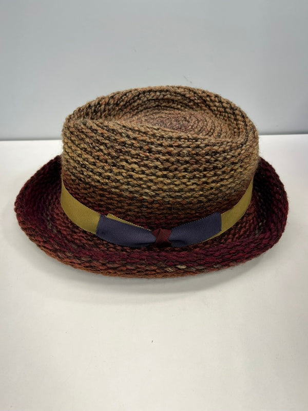 カシラ CA4LA ニットハット 毛糸 JUN01121 帽子 レディース帽子 ハット マルチカラー ワインレッド 101hat-187