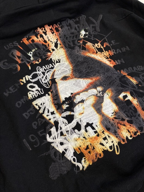 ダブレット doublet surprise! HORROR EMBROIDERY HOODIEホラーエンブロイダリーフーディ パーカー パーカ ブラック Sサイズ 101MT-3771