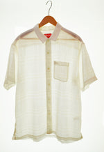 シュプリーム SUPREME 23SS Mesh Stripe S／S Shirt 半袖メッシュシャツ 白 半袖シャツ ホワイト Lサイズ 103MT-1224