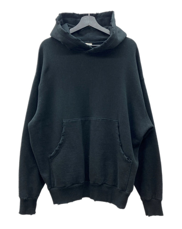 ゴールド GOLD LOOPWHEEL SWEAT PULLOVER PARKA DAMAGE AGED ループウィール プルオーバー パーカー ダメージ加工 裏起毛 フーディ 黒 GL69096 パーカ 無地 ブラック Mサイズ 104MT-1686