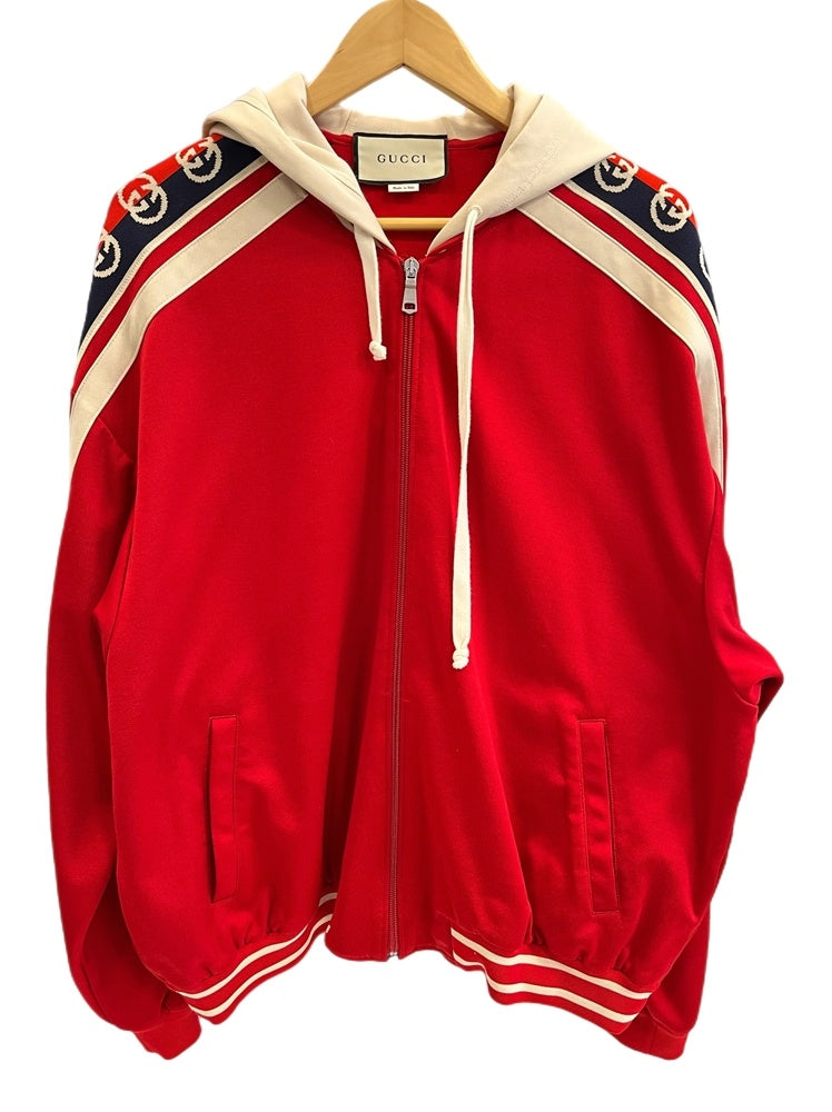 グッチ GUCCI テクニカルジャージーボンバージャケット GGロゴライン