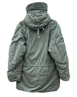 ミリタリー Military N-3B FLIGHT JACKET フライト ジャケット ジップアップ ファー フード 軍物 ARMY アウター 灰 ジャケット 無地 グレー Sサイズ 104MT-1869