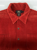 ダブルアールエル RRL 90s CORDUROY JACKET コーデュロイ ジャケット ボタン 開襟 太畝 三ツ星タグ Ralph Lauren オレンジ 赤 ジャケット 無地 レッド XLサイズ 104MT-2260