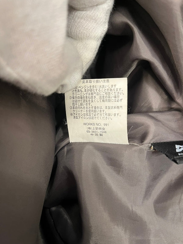 アヴィレックス AVIREX カウハイド 牛革 シングルライダース レザージャケット 6141017 ジャケット グレー Mサイズ 101MT-5116