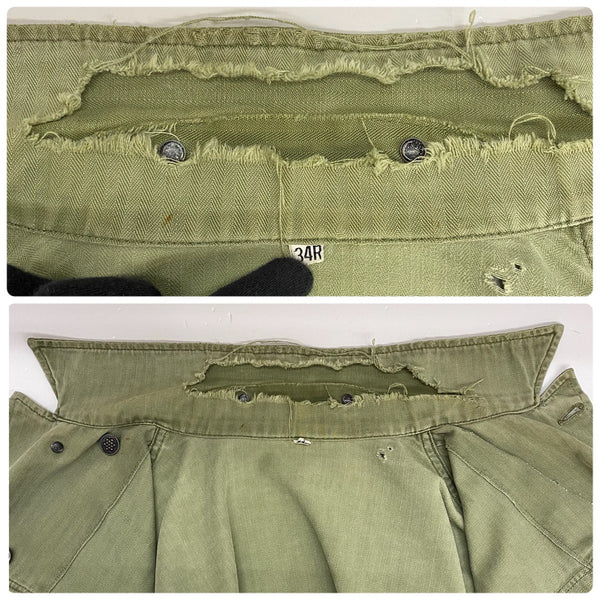 【曜日割引対象外】 ヴィンテージ vintage 40's US.ARMY M-43 HBT ヘリンボーン ミリタリージャケット ジャケット カーキ 34Rサイズ 201MT-4430 VB
