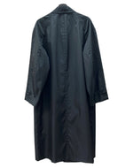 コムデギャルソン COMME des GARCONS HOMME BLACK NYLON LONG COAT ナイロン ロング コート チェスター ボタン アウター ジャケット 黒 HC-10001M ジャケット 無地 ブラック Mサイズ 104MT-1556