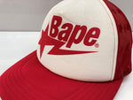 アベイシングエイプ A BATHING APE BAPE STA MESH CAP ベイプ スタ メッシュ キャップ Y2K 星 帽子 赤 帽子 メンズ帽子 キャップ ロゴ レッド フリーサイズ 104H-50
