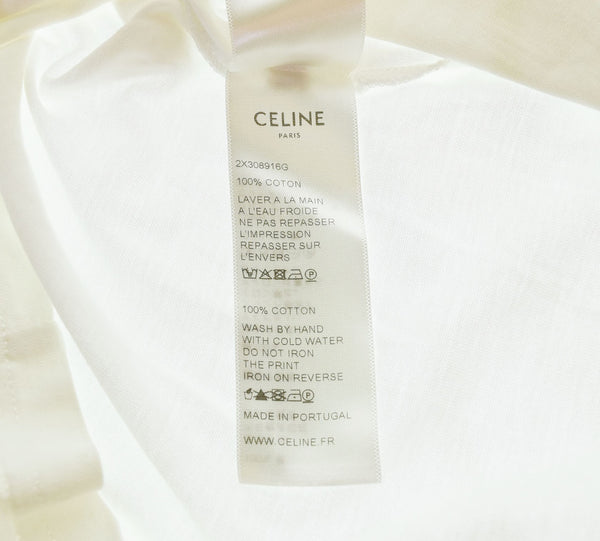 セリーヌ Céline CELINE エディ期 LOGO PRINT Tee ロゴ プリント Tシャツ  2X308916G Tシャツ ホワイト Sサイズ 103LT-135