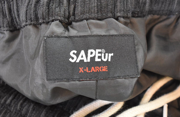 サプール SAPEUR コーデュロイ トラックパンツ 黒 ボトムスその他 ブラック LLサイズ 103MB-504