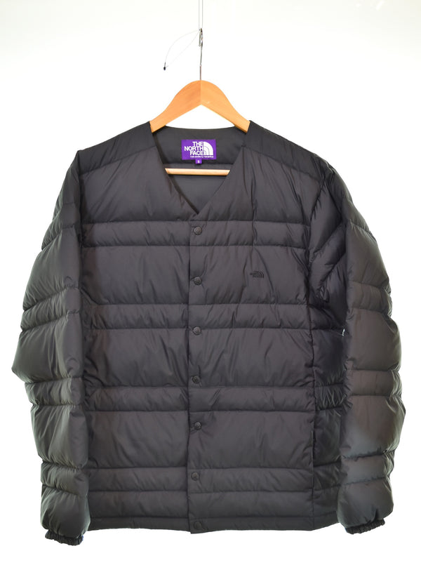 ノースフェース THE NORTH FACE 22AW PURPLE LABEL パープルレーベルライトダウン ノーカラー ワンポイント  ND2254N ジャケット ブラック Sサイズ 103MT-3087