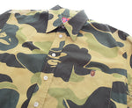 アベイシングエイプ A BATHING APE  猿カモフラ 迷彩柄 長袖シャツ 黄色 長袖シャツ イエロー Sサイズ 103MT-2248