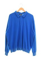 パタゴニア PATAGONIA 90s 90's 襟付きハーフボタン スウェットポロシャツ ヒヤシンスブルー スウェット ブルー LLサイズ 103MT-2516