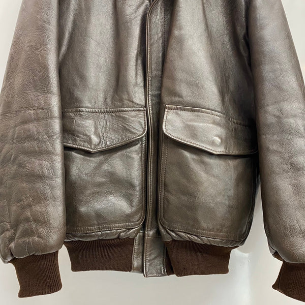 【曜日割引対象外】 エルエルビーン L.L.Bean 70's 80's G-1 Leather Flight Jacket USA製 ジャケット ブラウン Sサイズ 201MT-4196 VB
